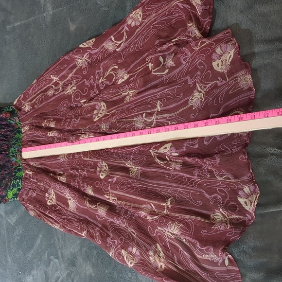 Free People Daisy Fields Sheer Floral Maxi Tunic Dress Size XS - Picture 10 of 10